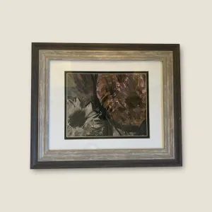 "A Lazy Daisy Day" 9"x11" Poster Framed in 17 1/2"x 15" Wood Frame