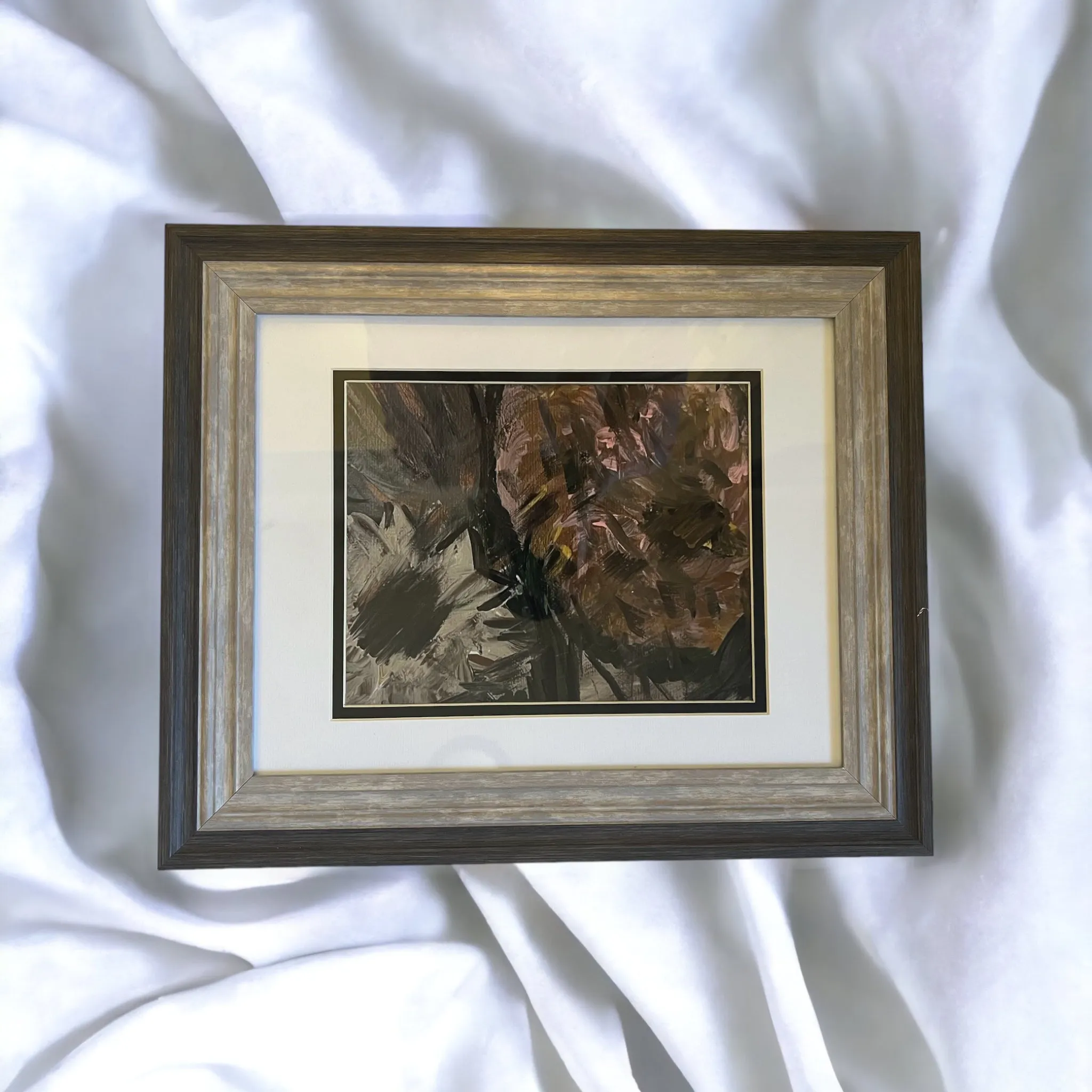"A Lazy Daisy Day" 9"x11" Poster Framed in 17 1/2"x 15" Wood Frame
