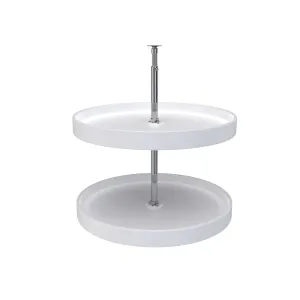 Rev-A-Shelf 24" White Polymer Full Circle Lazy Susans 2-Shelf 6012-24-11-52