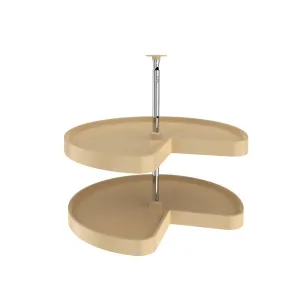 Rev-A-Shelf 28" Polymer Kidney 2-Shelf Lazy Susan for Corner Base Cabinets LD-2472-28-15-1