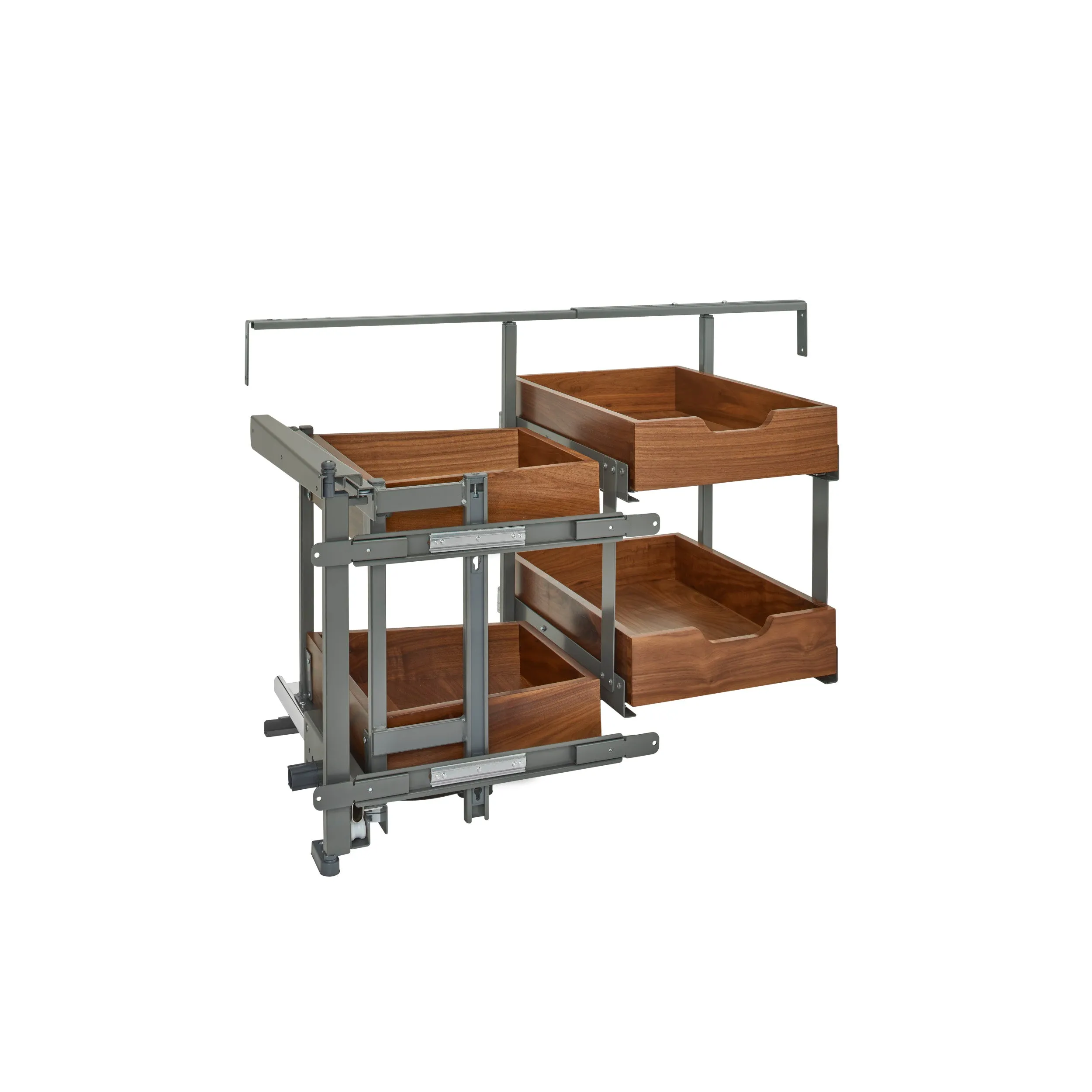 Rev-A-Shelf / 499-18-LWN / Wood Blind Corner Cabinet Organizer for Blind Right Corner w/Soft Close