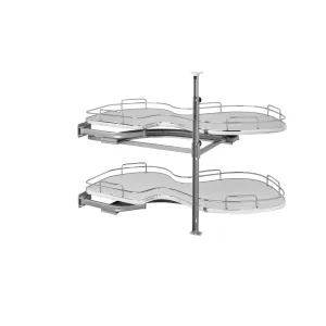 Rev-A-Shelf / 5372-18-GR-L / Contemporary Cloud 2-Shelf Blind Corner Organizer for Blind Right Cabinet