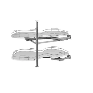 Rev-A-Shelf / 5372-18-GR-R / Contemporary Cloud 2-Shelf Blind Corner Organizer for Blind Left Cabinet
