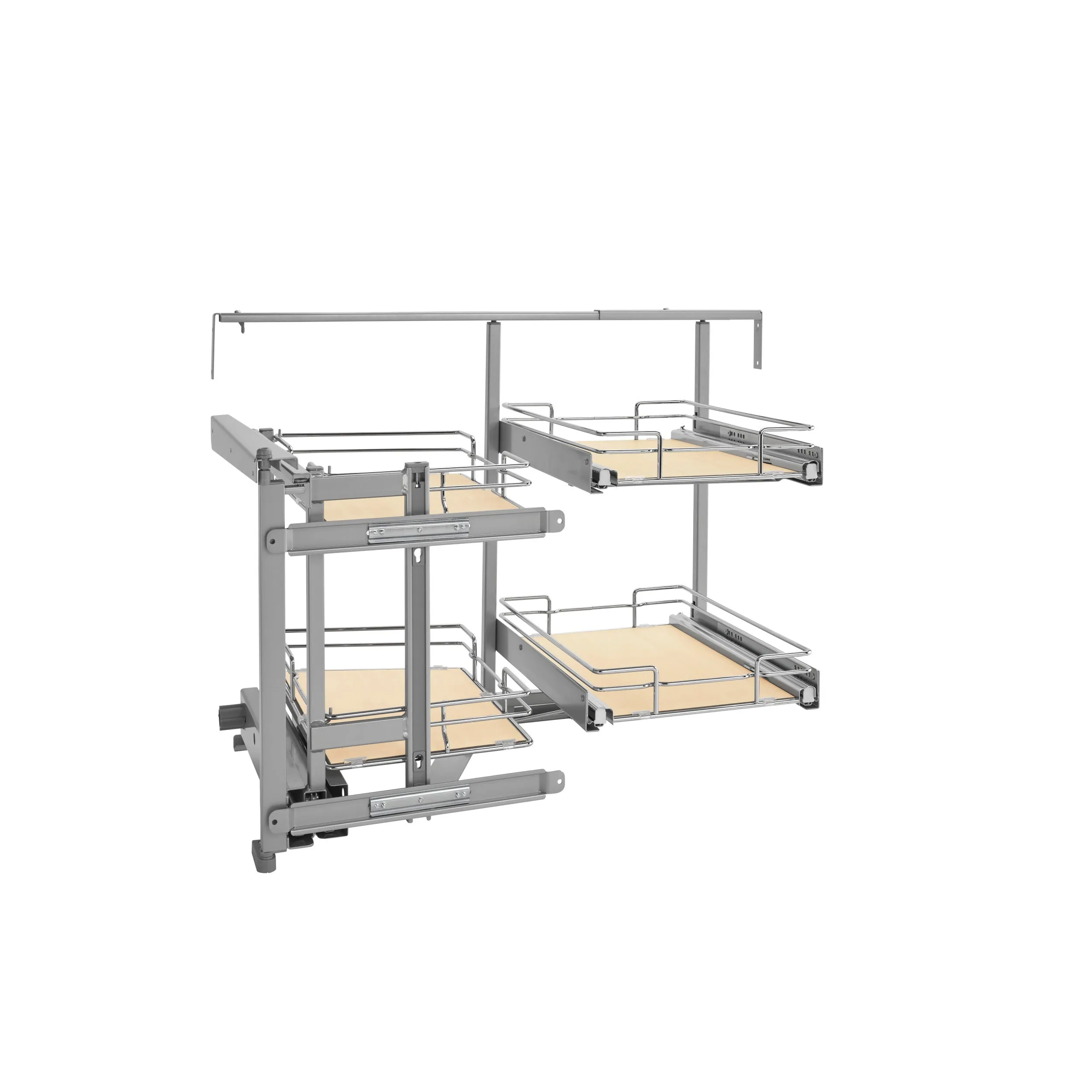 Rev-A-Shelf / 599-18-LMP / Sliding Solid Surface 4-shelf Blind Right Corner Cabinet Organizer