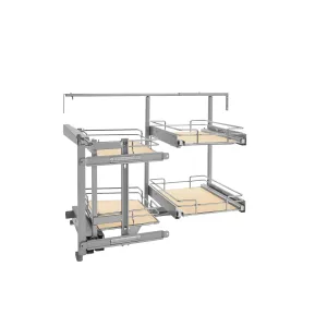 Rev-A-Shelf / 599-18-LMP / Sliding Solid Surface 4-shelf Blind Right Corner Cabinet Organizer