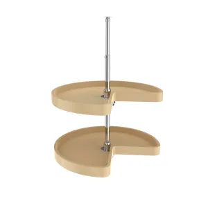 Rev-A-Shelf / 6472-24-15-52 / Polymer Kidney-Shaped 2-Shelf Lazy Susans for Corner Base Cabinets