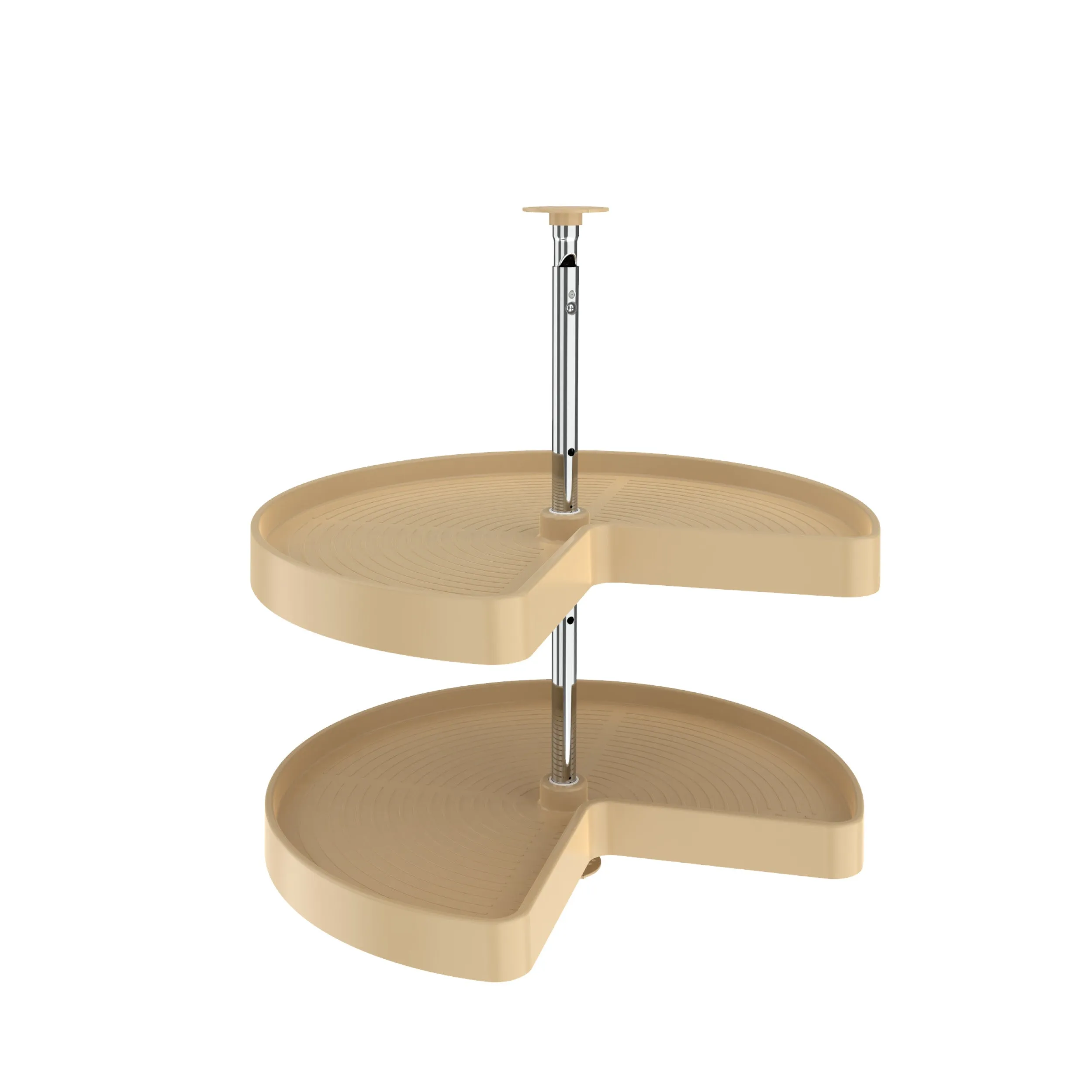 Rev-A-Shelf / LD-2472-24-15-1 / Polymer Kidney-Shaped 2-Shelf Lazy Susan for Corner Base Cabinets