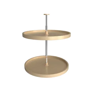 Rev-A-Shelf / LD-4BW-062-24-1 / Banded Wood Full-Circle 2-Shelf Lazy Susans for Corner Base Cabinets