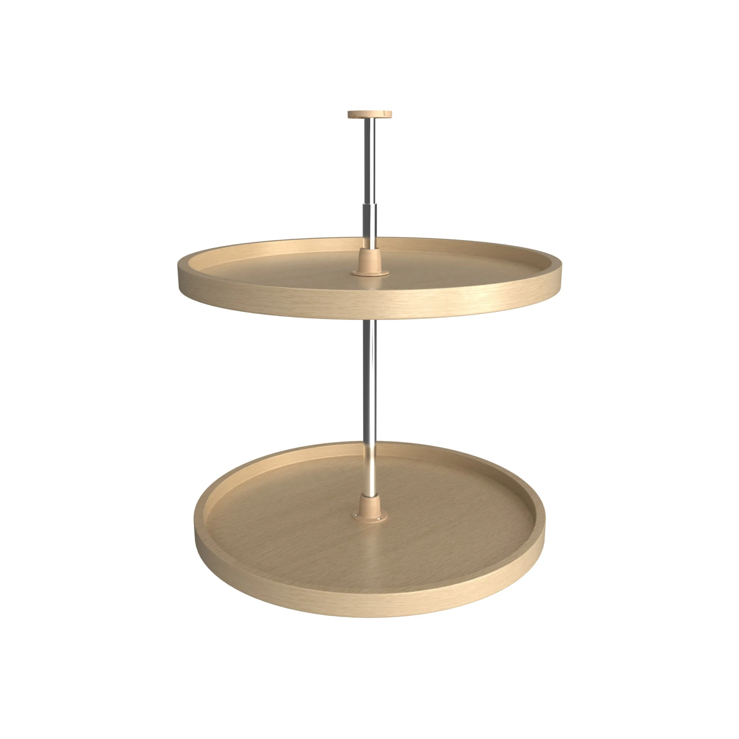 Rev-A-Shelf / LD-4BW-062-24-1 / Banded Wood Full-Circle 2-Shelf Lazy Susans for Corner Base Cabinets