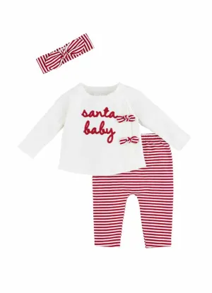 Santa Baby Girl 3pc Set by Mud Pie