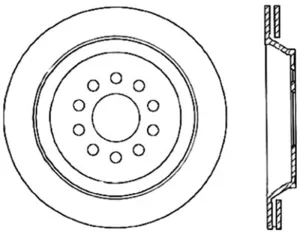 StopTech Power Slot 04-09 Audi S4 Right Rear Cryo Slotted Rotor