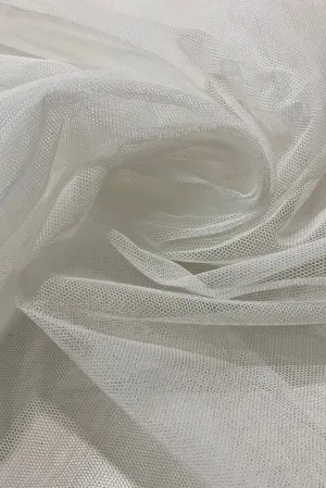 Swiss Cotton Bobbinet in White