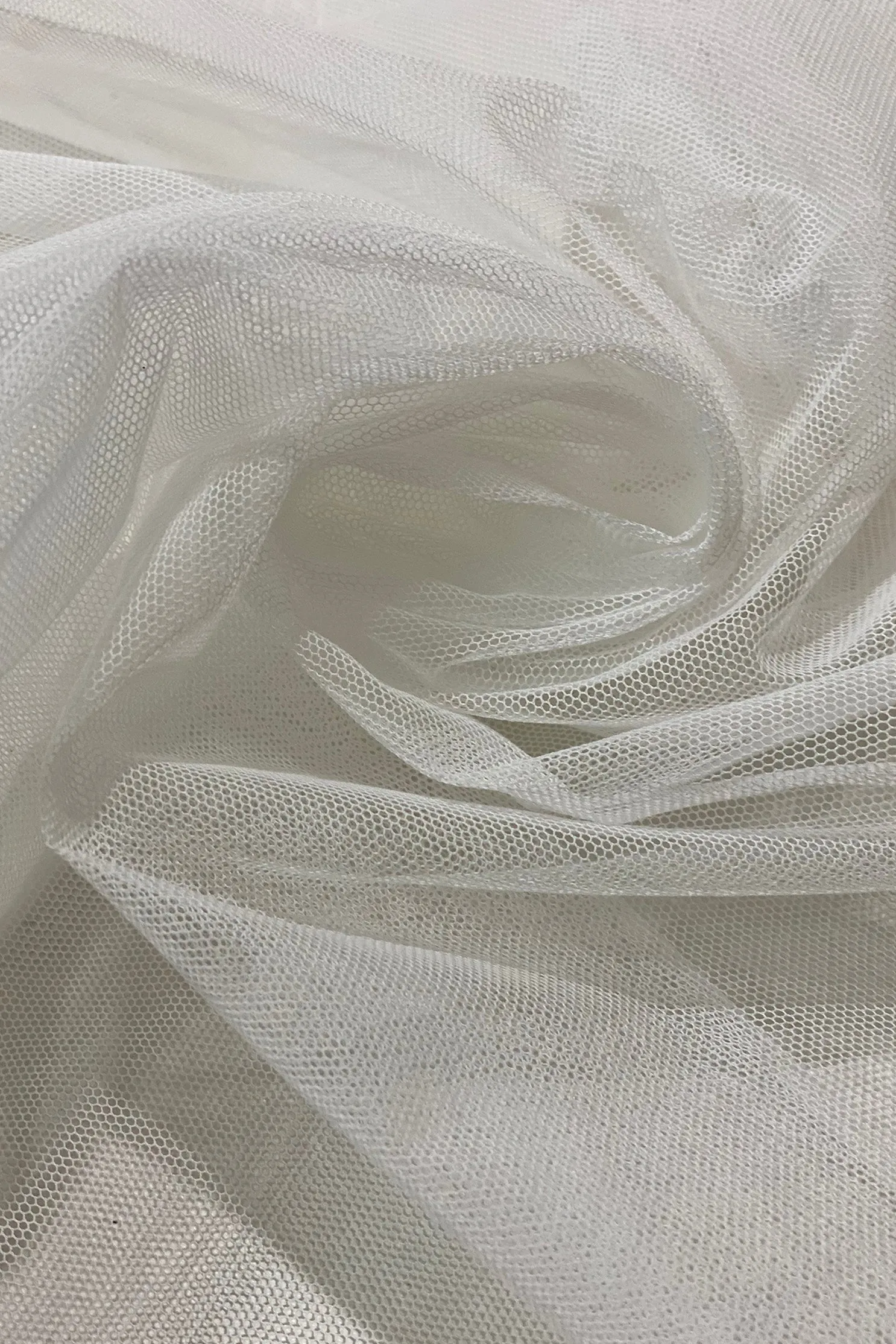 Swiss Cotton Bobbinet in White