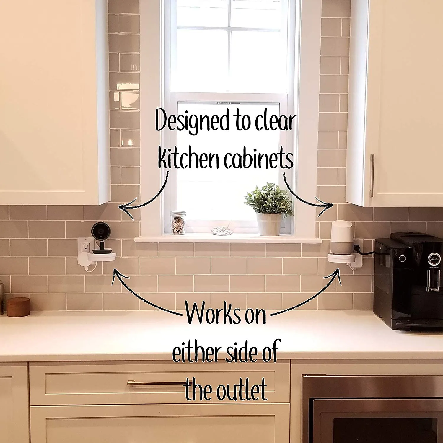 The Easy Outlet Shelf For Small Electronics Like Apple Home Pod Mini, Echo Dot 4th Gen, Google Home and more