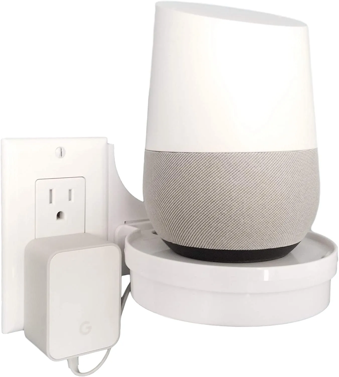 The Easy Outlet Shelf For Small Electronics Like Apple Home Pod Mini, Echo Dot 4th Gen, Google Home and more