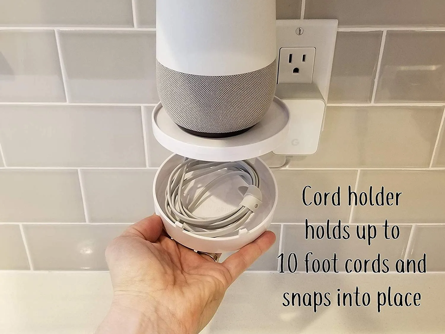 The Easy Outlet Shelf For Small Electronics Like Apple Home Pod Mini, Echo Dot 4th Gen, Google Home and more