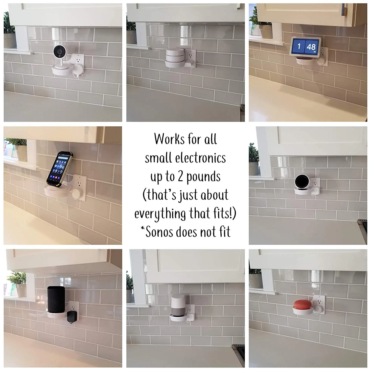 The Easy Outlet Shelf For Small Electronics Like Apple Home Pod Mini, Echo Dot 4th Gen, Google Home and more