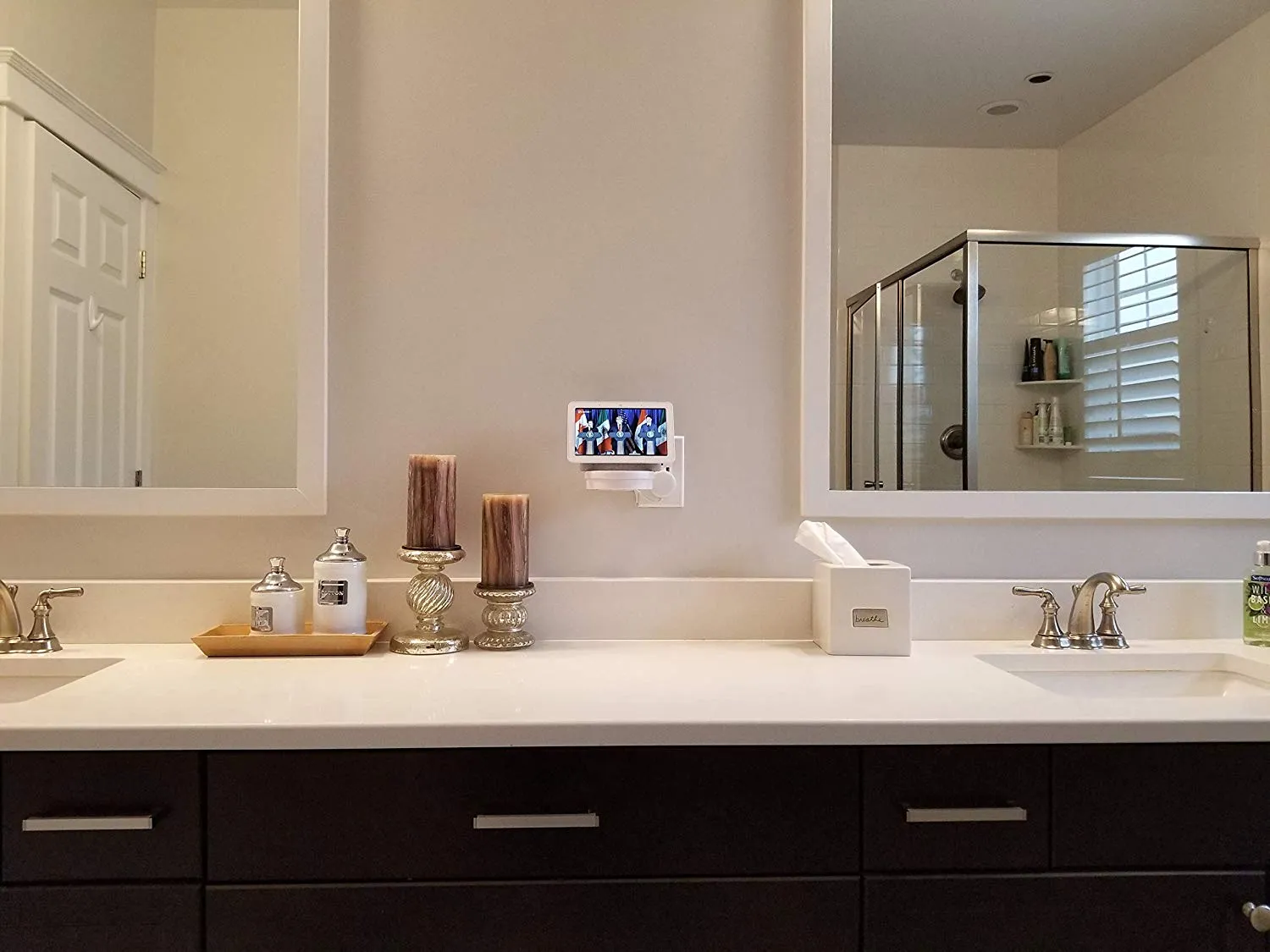The Easy Outlet Shelf For Small Electronics Like Apple Home Pod Mini, Echo Dot 4th Gen, Google Home and more