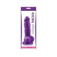 Optimized title: Purple 5-Inch Thick Dildo by Colours Pleasures