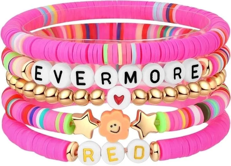 Tween Bracelet | Taylor Swift Bead Bracelets- Evermore | Sweet Cherry Sky