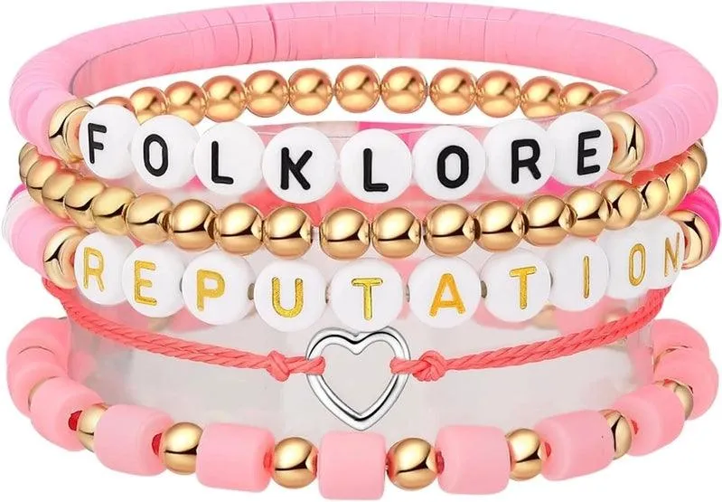 Tween Bracelet | Taylor Swift Bead Bracelets- Folklore | Sweet Chery Sky