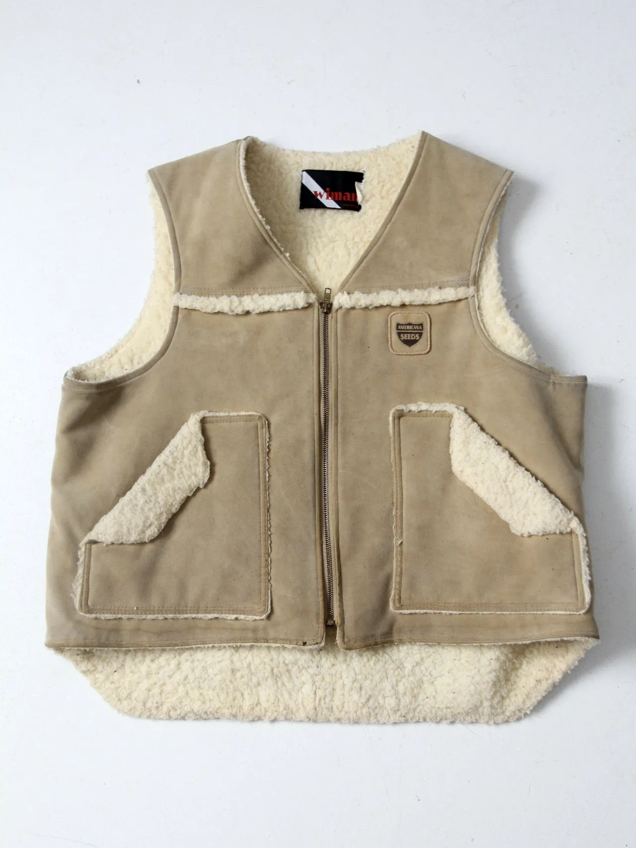 vintage 70s Wiman American Seeds vest
