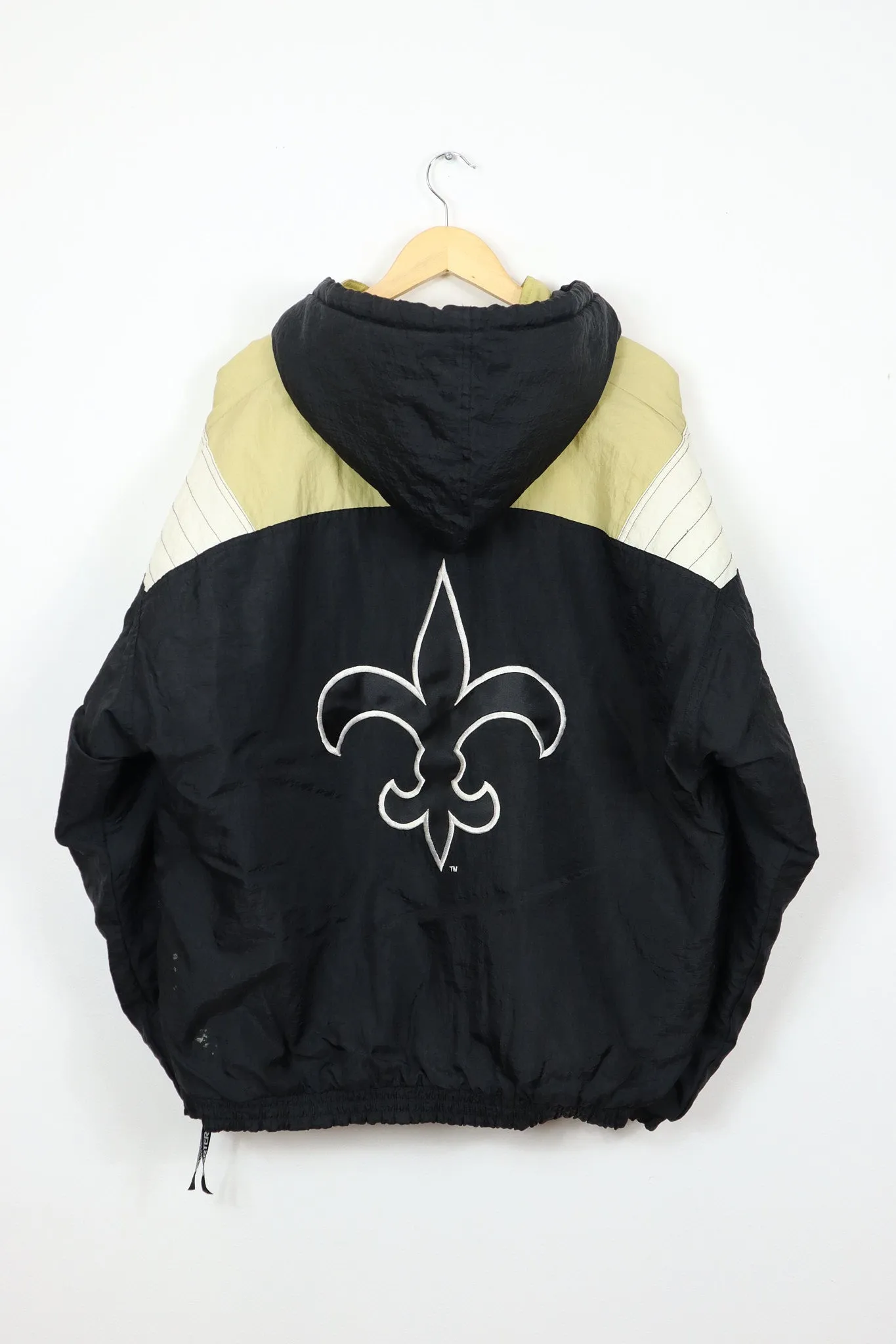 Retro-Style New Orleans Saints Pullover Hooded Jacket - Vintage Design