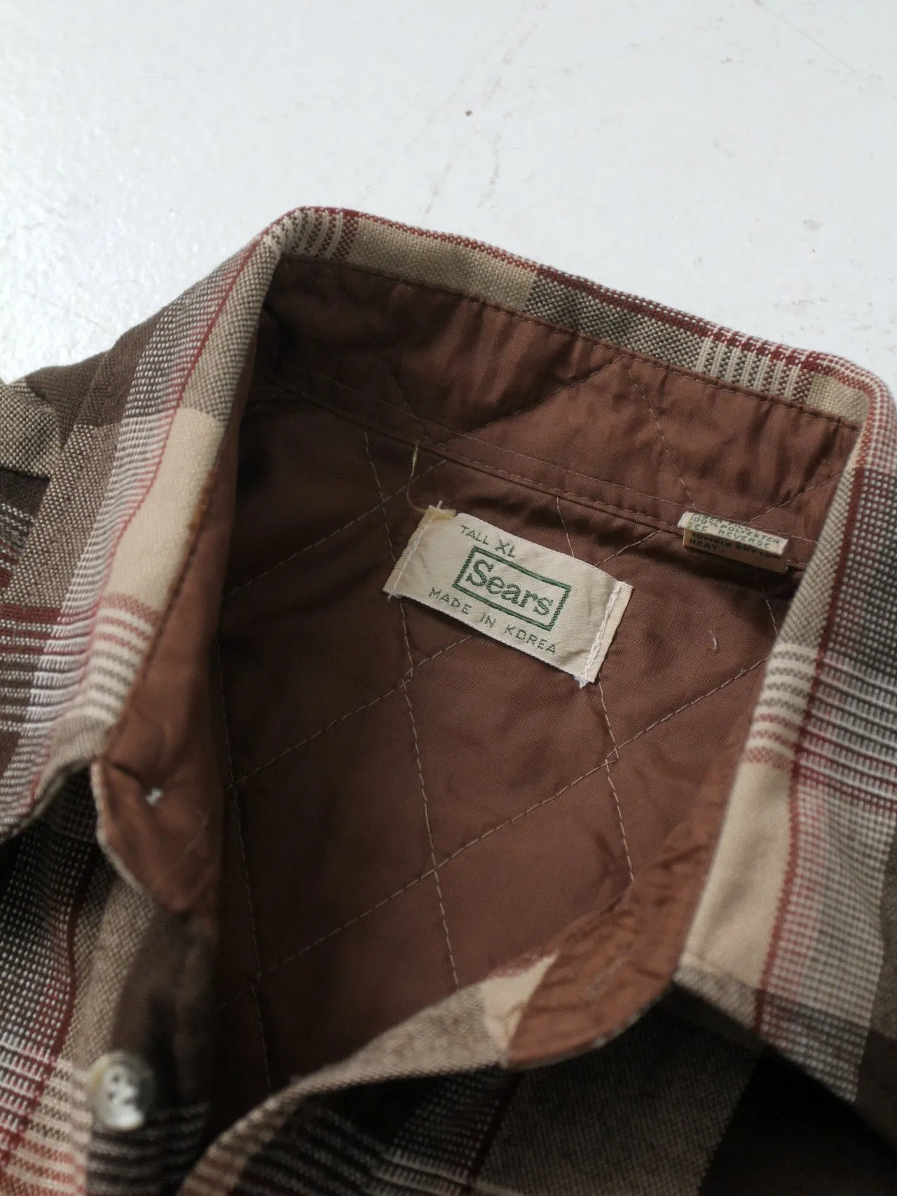 vintage Sears plaid flannel shirt jacket