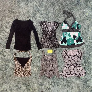 Y2K 2024 Dark Colour Vintage Style Tops. Re-loved Cloths(GRV-12-005)