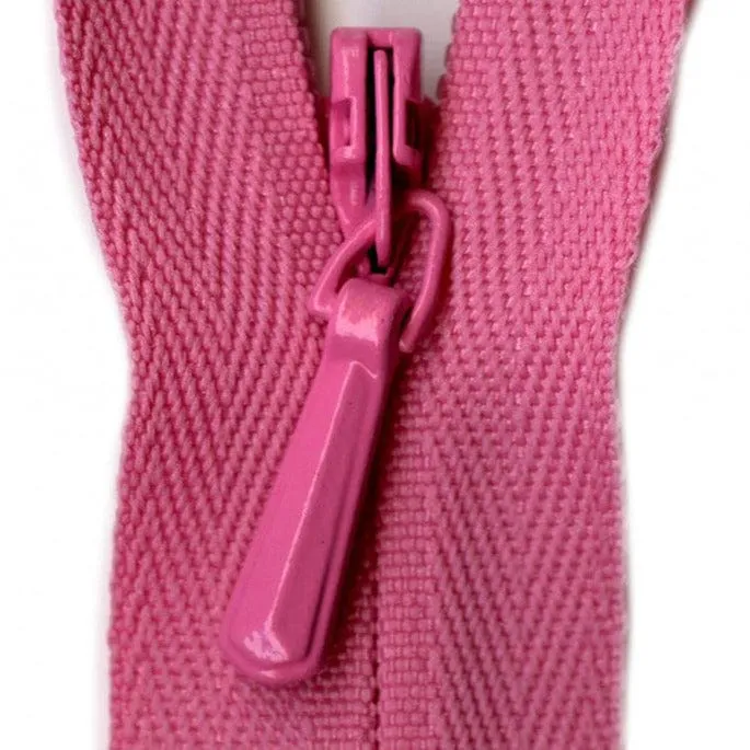 YKK Unique Invisible Zipper in Hot Pink